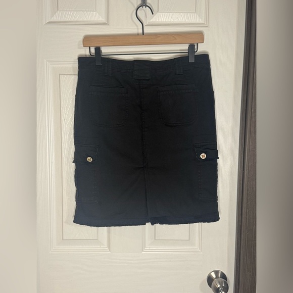 Women’s Black Love Stitch Skirt with Butterfly Buttons - Picture 6 of 15